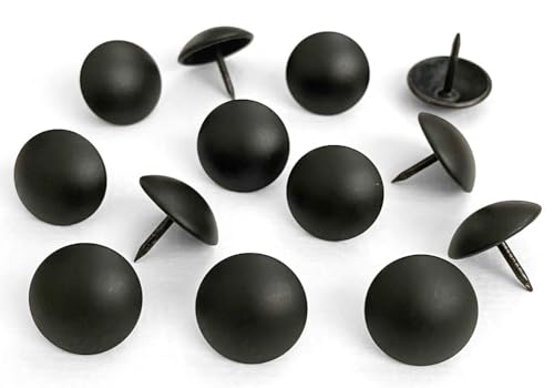 100PCS Matte Black Upholstery Tacks,Furniture Metal Thumb Tacks,D19mmxL17mm - color: 19mm Matt Black