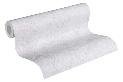A.S. Création Plain Wallpaper Elements Non-Woven 10.05 m x 0.53 m Grey Made in Germany 369114 36911-4 - color: Blue Grey