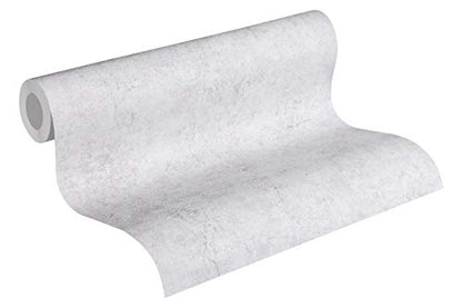 A.S. Création Plain Wallpaper Elements Non-Woven 10.05 m x 0.53 m Grey Made in Germany 369114 36911-4 - color: Blue Grey