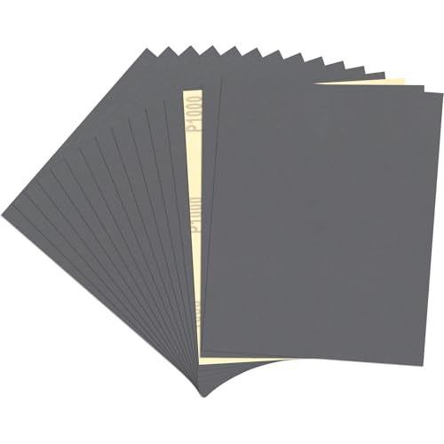 15 PCS Wet Dry Sandpaper 1000 Grit Sheets for Polishing & Finishing - color: 1000G, size: 9x11 Inch