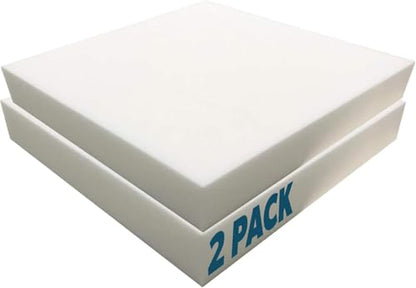 Foamma (2-Pack 4" x 18" x 18" HD Upholstery Foam High Density Foam (Chair Cushion Square Foam for Dinning Chairs, Wheelchair Seat Cushion Replacement) - color: 2 Pack