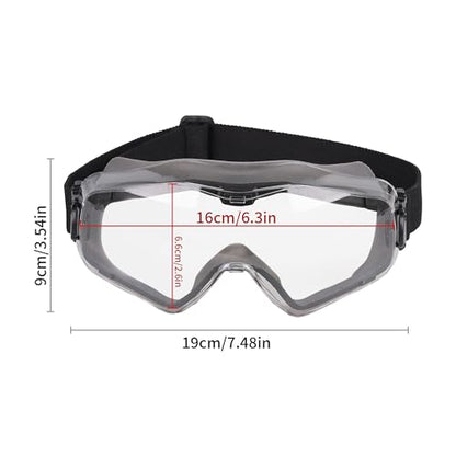 ANSI Z87.1 Safety Goggles, Anti-Fog Scratch-Resistant Eye Protection, Black - style: Goggles Black