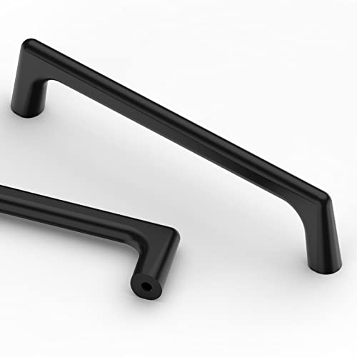 Asidrama 10 Pack 5 Inch(128mm) Matte Black Cabinet Pulls Cabinet Handles Cupboard Handles Kitchen Cabinet Hardware for Cupboard Drawer Pulls - color: Matte Black, size: 5" Hole Center, style: 10 Pack