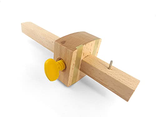 Pin Marking Gauge Beechwood Square Head with Brass Wear Strips