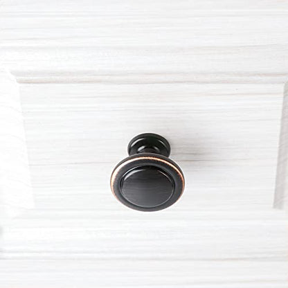 KOOFIZO 10 Pack Oil Rubbed Bronze Cabinet Knobs Pull Round Single Hole 1960 - color: Oil Rubbed Bronze, size: Knob 1 - 10Pcs, style: Round