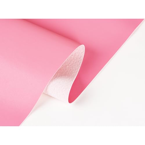 Faux Leather Sheets for Craft One Roll Smooth Surface Leather Fabric Sheets 12" x 53” (30cm x 135cm) Inch Earrings Bows Wallets DIY Projects (Pink) - color: Pink