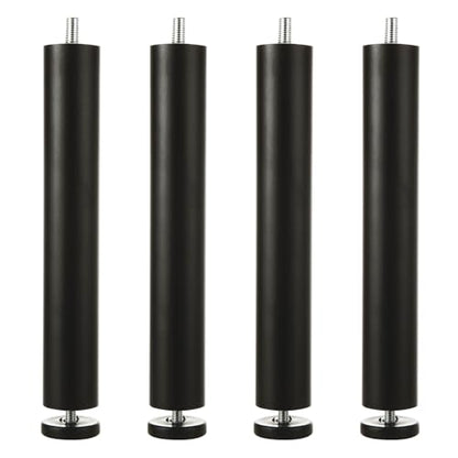 4PCS 10 Inch Metal Adjustable Furniture Legs, Aluminum Alloy Bed Legs Replacement, M10 Thread Sofa Replacement Legs for Cabinet, Cupboard, Desk