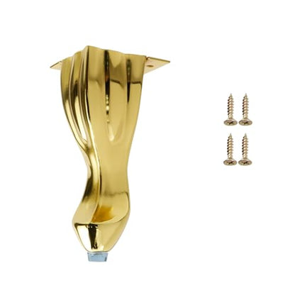 4Pcs S-Shape Furniture Legs for Feet Replacement, 5.6" Height Gold - color: Gold