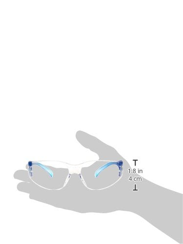 Pyramex Intruder Safety Eyewear Clear Frame Full Foam Padding Clear Anti-Fog Lens - color: Clear Lens/ Blue Frame, style: Standard