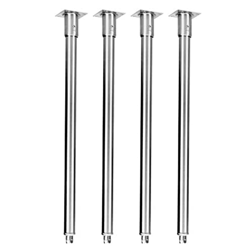 AmGood 3-1/8 Inch Total High Stainless Steel Leg Socket Set of 4. Fits 1-5/8 Inch Tubing with 3-1/2 Inch x 3-1/2 Inch Welded Mounting Plate - 35 in. Legs + Sockets (Set of 4) - size: 35 in. Legs + Sockets (Set of 4)