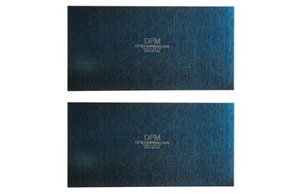 DFM Tool Works Rectangle Card Scraper - Precision Cabinet Multi-use Scraper for Woodworking, Wood Fine Finishers, Glue Scraper, Quality Handcrafted Card Shaping Tool - Made in USA, 2 Quantity - Blue