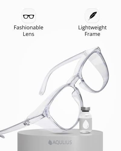 Aqulius Safety Glasses for Women & Men - 2 Pack - Scratch-Resistant Protective Eyewear, Shooting Glasses, Safety Goggles - color: Clear/Clear
