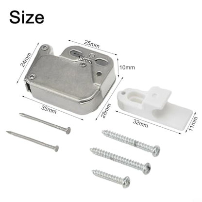 Spring Loaded Touch Latch For Cabinet Doors, Push Lock Catch Mechanism
