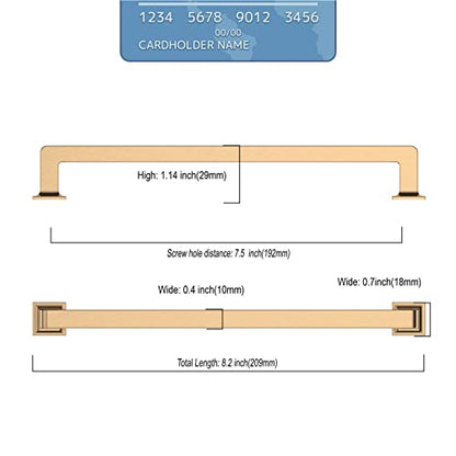 9BUILD 10 Pack 7.5 Inch Champagne Bronze Cabinet Handles,Kitchen Hardware - color: Champagne Bronze, size: 7.5"/192MM Hole Center