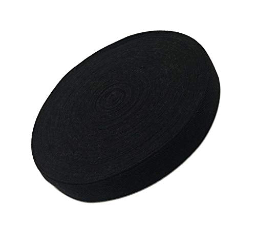 Abbaoww 50 Yards Cotton Twill Tape Ribbon 1 Inch for Sewing, Black - color: Black, size: 1 Inch