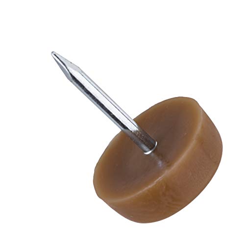 Nylon Furniture Glides - 7/8" Diameter - Pack of 12 - Chair and Table Leg Floor Protectors - Scratch-Preventing Floor Pads for Furniture Legs - FG3-NL