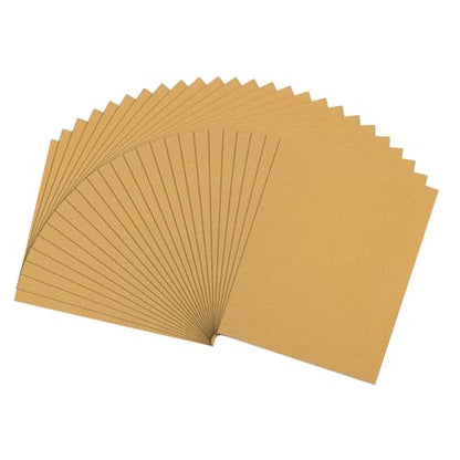 25 Pcs 150 Grit Sandpaper 9 x 11 Inch Sand Paper Alumina Gold - size: 9 x 11 Inch(150 Grit)