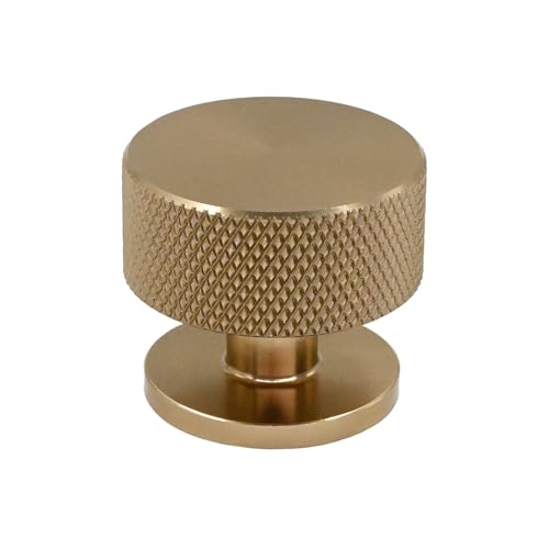 Alzassbg Champagne Bronze Knurled Round Cabinet Knobs 10 Pack, AL6023BRG - color: Champagne Bronze, size: 10 Pack