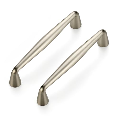 Ravinte Brushed Nickel Cabinet Handles Solid Handles,3-1/2 Inch,10 Pack - color: Brushed Nickel, size: 3-1/2 Inches Hole Center