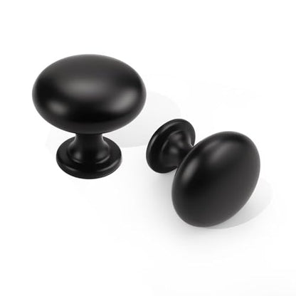 15 Pack Kitchen Cabinet Knobs, 1-3/16 Inch(29.5mm) Drawer Knobs Dresser Knobs,Matte Black Knobs Solid Drawer Pulls,Kitchen Cabinet Pulls for Dresser Drawers - color: Matte Black