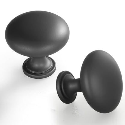 Lardmon 10 Pack Dark Gunmetal Gray Round Cabinet Knobs 1.2 Inch(30.5mm) Dia. Mushroom Drawer Knobs Modern Single Hole Cabinet Pulls Solid Kitchen Knobs Cabinet Handles Kitchen Hardware for Dresser - color: Gray, size: 1.2 Inch Diameter, style: 10 Pack