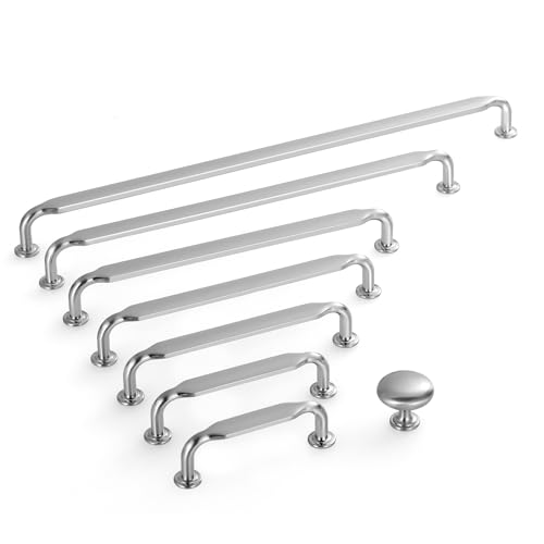Lardmon 10 Pack Brushed Satin Nickel Round Cabinet Knobs 1.2 Inch(30.5mm) Dia. Mushroom Drawer Knobs Modern Single Hole Cabinet Pulls Solid Kitchen Knobs Cabinet Handles Kitchen Hardware for Dresser - color: Brushed Satin Nickel, size: 1.2 Inch Diameter,