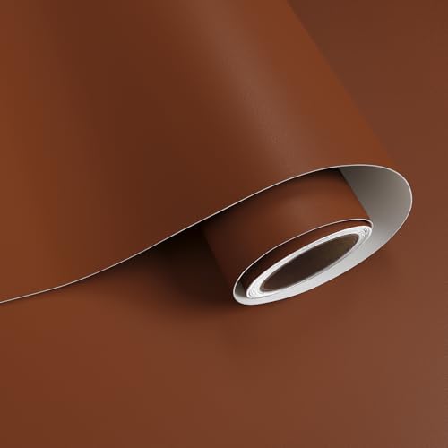 VaryPaper 15.7"x78.7" Matte Caramel Brown Contact Paper for Cabinets Countertops Waterproof Modern Brown Peel and Stick Wallpaper for Bedroom Bathroom Removable Self Adhesive Solid Color Wall Paper - color: Caramel Brown, size: 15.7" x 78.7"