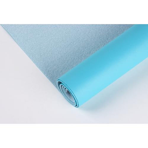 Faux Leather Sheets for Craft One Roll Smooth Surface Leather Fabric Sheets 12" x 53” (30cm x 135cm) Inch Earrings Bows Wallets DIY Projects (SkyBlue) - color: Skyblue