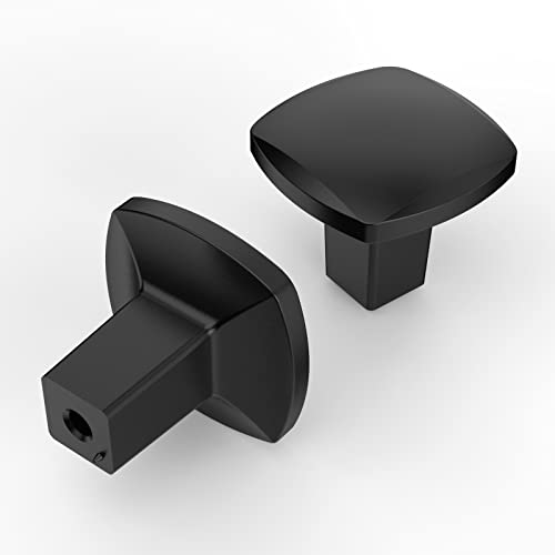 Asidrama 10 Pack Matte Black Kitchen Cabinet Knobs - color: Matte Black, size: Single Hole