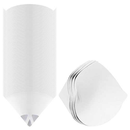 100PCS Paint Strainers, Paint Filter, 100 Micron Paper Cone Mixing Cup Funnel Filters with Fine Nylon Mesh, Disposable Paint Paper Strainers Fit for Automotive, Spray Guns, Arts & Crafts