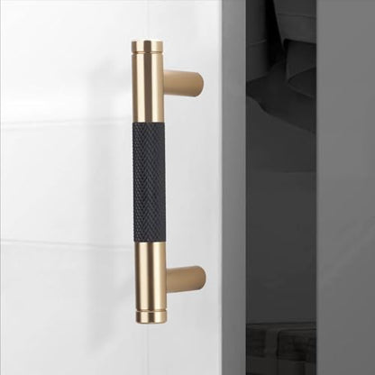 10 Pack 3 Inch Black and Champagne Bronze Kitchen Cabinet Handles - color: Black And Champagne Bronze, size: 3'' Hole Center(76mm)
