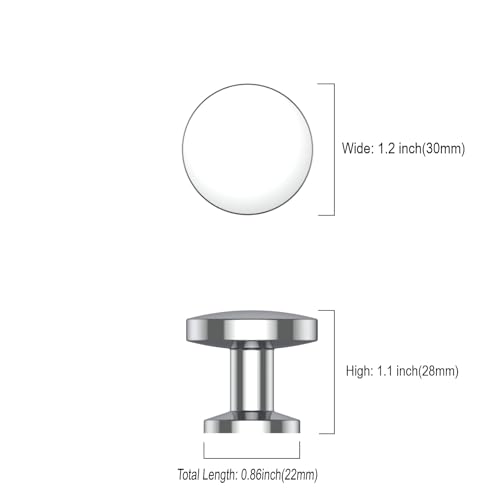 Asidrama 6 Pack Polished Chrome Kitchen Cabinet Knobs - color: Polished Chrome, style: 6 Pack