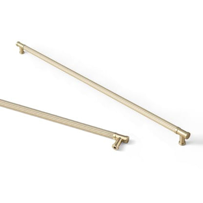 Goo-Ki 6 Pack Stripes Cabinet Pulls Champagne Bronze Drawer Handles, 17.36 Inch c-c Modern Dresser Pulls Zinc Alloy & Aluminium Kitchen Cabinet Hardware,3210UBR-441 - color: Champagne Bronze, size: 17.36"(441mm) Center-Center