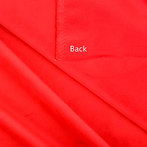 TinaKim Velvet Fabric for Upholstery Sofa Chair Cover Material (Red, by The Yard) - color: Red, size: Cut by the yard