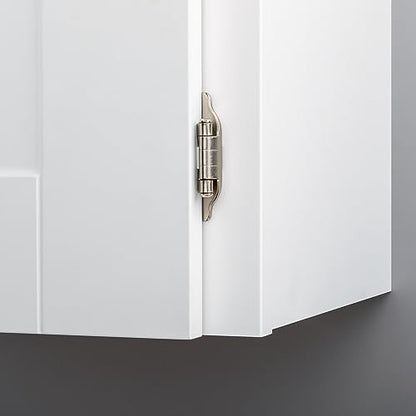 Franklin Brass (10-Pack) Self-Closing Cabinet Hinges Semi-Wrap 1/4' Overlay for Cabinet Doors Kitchen/Cabinets/Cupboards/Furniture Satin Nickel H01911K-SN-B - size: 1/4" Overlay