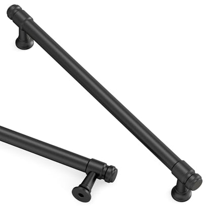 Asidrama 10 Pack 7.5 Inch Matte Black Kitchen Cabinet Handles - color: Matte Black, size: 7.5" Hole Center(192mm)