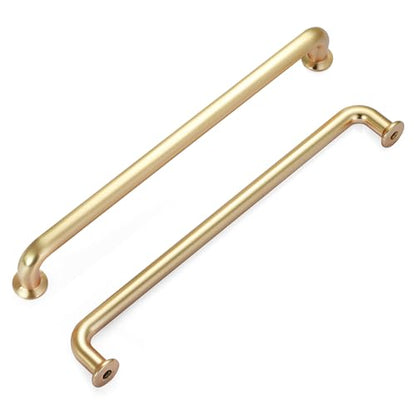 Malimali 10 Pack 7-1/2 Brushed Brass Cabinet Pulls Gold Drawer Handles - color: Brushed Brass-10 Pack, size: 7-1/2"/192MM Hole Centers
