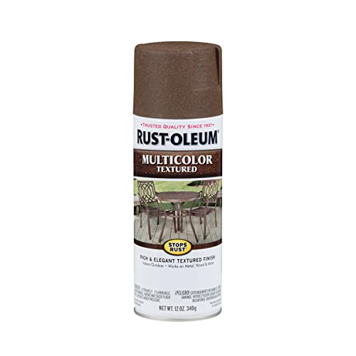 Rust-Oleum Stops Rust Multi-Color Textured Spray Paint, Autumn Brown - color: Autumn Brown, size: 12 Ounce (Pack of 1)
