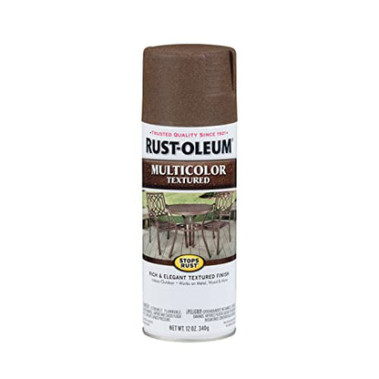 Rust-Oleum Stops Rust Multi-Color Textured Spray Paint, Autumn Brown - color: Autumn Brown, size: 12 Ounce (Pack of 1)