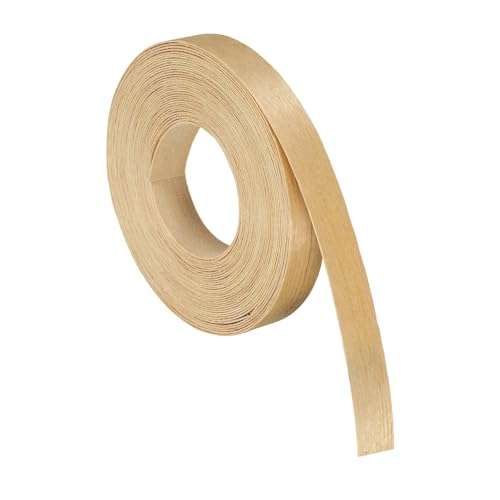 uxcell 5/8 Inch x 26ft Wood Veneer Edge Banding, Pre-Glued Flexible Pine Edging Strips, Iron on with Hot Melt Adhesive Wood Tape for Cabinet Repair and Furniture Restoration - size: 5/8 Inch x 26ft