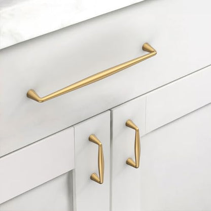 Asidrama Champagne Bronze Cabinet Pulls Solid Handles,7.5 Inch,10 Pack - color: Champagne Bronze, size: 7.5" Hole Center(192mm)