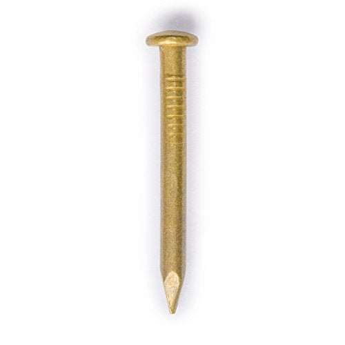 Hardware Philosophy "Pure" Brass Nails, 0.8 Inch, Bag of 100 - Architectural, Interior Design, Doors, Furniture Cabinet Customization Hardware - size: Medium