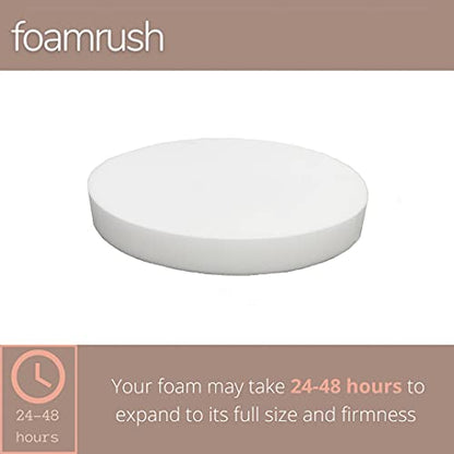 FoamRush 3" x 42" Diameter Premium Quality High Density Upholstery Foam (Bar Stools, Seat Cushion, Pouf Insert, Patio Round Cushion Replacement) Made in USA - color: High Density Foam, size: 3" x 42" Diameter (Round)