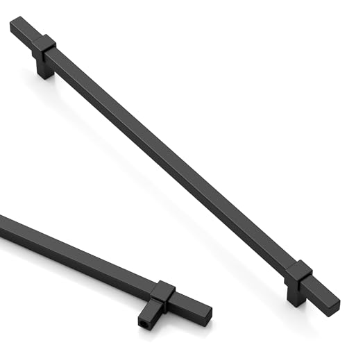 Asidrama 10 Pack 10 inch Matte Black Kitchen Cabinet Handles - color: Matte Black, size: 10" Hole Center(254mm)