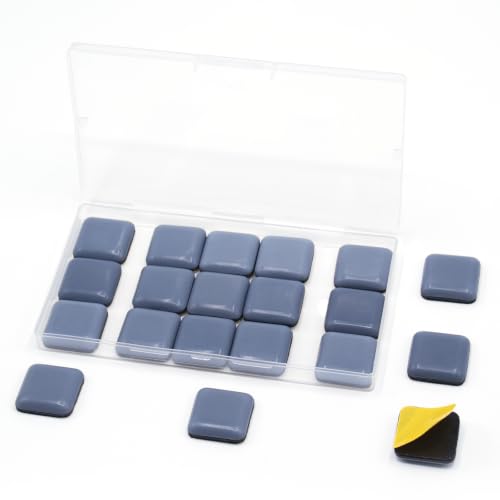 20-Pack Furniture Sliders for Carpet and Hardwood, 1 x 1 Inch - size: 1 x 1 Inch