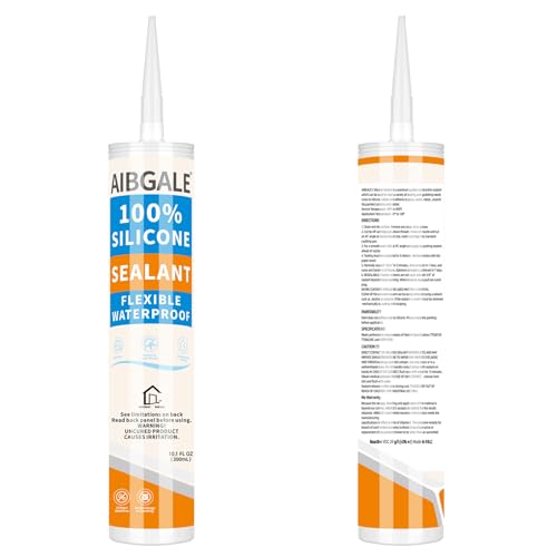 3 Pack Silver 100% Silicone Sealant, Universal Caulking Waterproof RTV Sealant, Stronger Adhesion, Shrink Crack Proof Caulking for Aquarium, Stainless Steel, Aluminum, Basements, 30.3 Oz - color: Silver, size: 3 Pack
