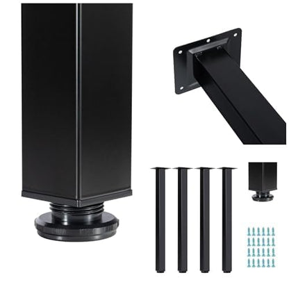 LCSDLHLSY Metal Table Legs 32Inch,Heavy Duty Square Desk Leg,Black Set of 4 - size: 32 Inch