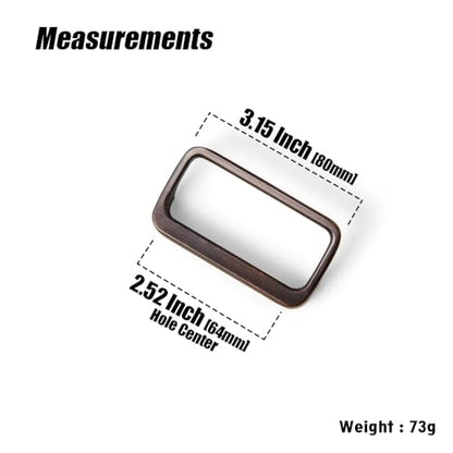 Goo-Ki Oil Rubbered Bronze Cabinet Pulls with Hole Center 2.5''(64MM),Modern Zinc Alloy Finger Pulls for Drawer,Wardrobe,Cupboard,6 Pack - color: Oil Rubbered Bronze, size: 2.5'' HOLE CENTERS