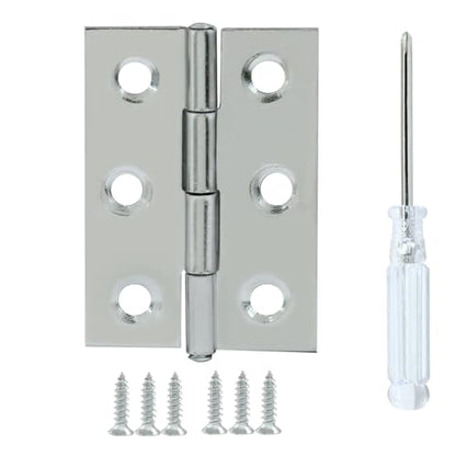 20 Pack 2 Inch Steel Butt Hinge, with Screws Craft DIY - size: 2 Inch