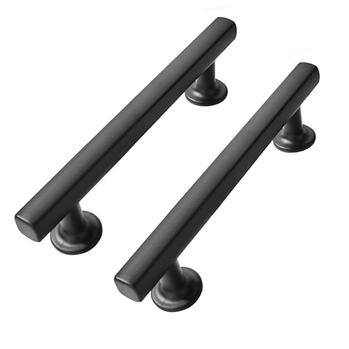 3 inch (76mm) 2 Pack Matte Black Cabinet pulls Solid Heavy-Duty Handles Hardware for Kitchen Badroom Drawer Square Pulls Cupboard Cabinets - color: Matte Black, size: 3 inch(76mm)